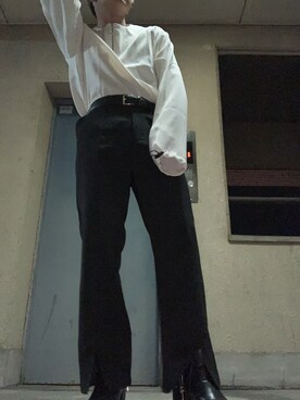 「endevice（エンデヴァイス）のアイテム（シューズ）」を使った、さくやさん（メンズ・168cm）の冬コーディネート