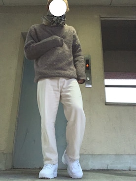 「flaner（フラネ）のアイテム（パンツ）」を使った、さくやさん（メンズ・168cm）の冬コーディネート