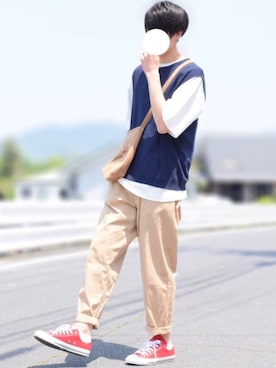 アスカさん（メンズ・180cm）の春コーディネート