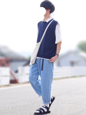 「HARUSAKU CC」｜アスカさん（メンズ・180cm）の夏コーディネート
