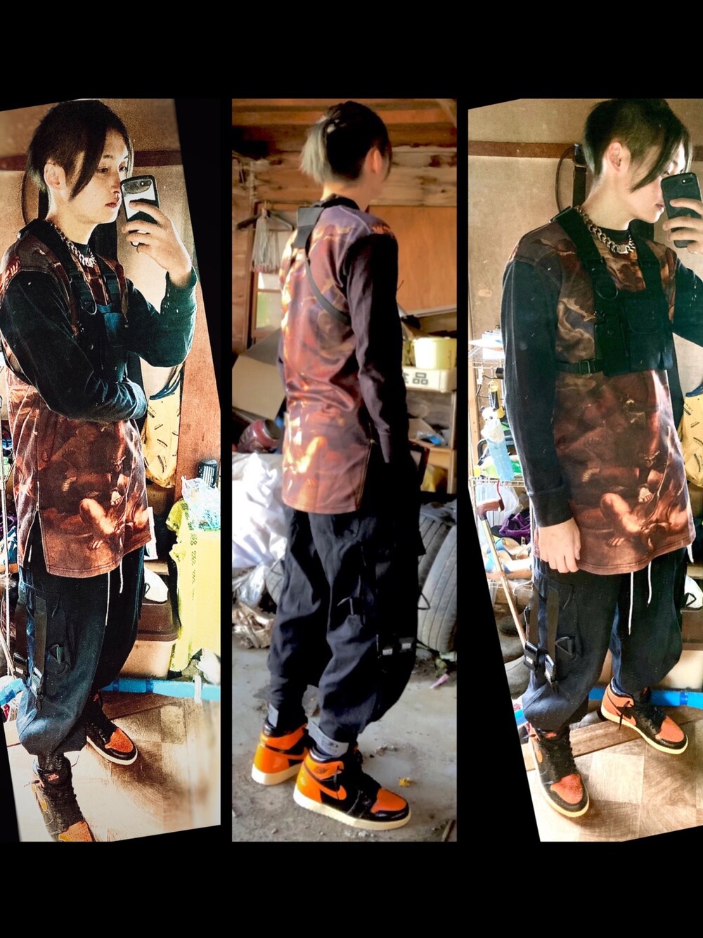 「秋のコーデ、秋服、カジュアル、今日のコーデ、シンプル、スニーカーコーデ、スニーカー、NIKE、秋コーデ、カーゴパンツ」｜「AIR JORDANのアイテム（スニーカー、パープル系）」を使った、めぶき　さん（メンズ・176cm）の秋コーディネートの1枚目の写真