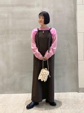 「ASTRAET（アストラット）のアイテム（ワンピース/ドレス）」を使った、MISAKI SAKAIさん（レディース・159cm）の秋コーディネート