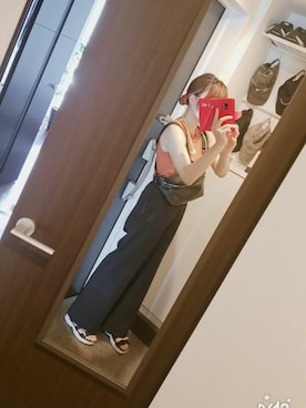 「SLY（スライ）のアイテム（サロペット/オーバーオール）」を使った、HINMIさん（レディース・160cm）の夏コーディネート