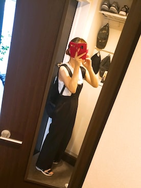 「SLY（スライ）のアイテム（サロペット/オーバーオール）」を使った、HINMIさん（レディース・160cm）の夏コーディネート