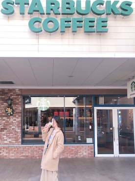 「GAP（ギャップ）のアイテム（ダッフルコート）」を使った、詠阿綺さん（レディース・168cm）の冬コーディネート