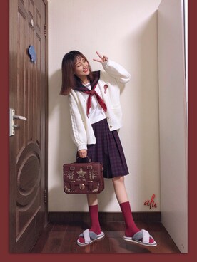 「JK」｜「アイテム（その他）」を使った、aluさん（レディース・162cm）の冬コーディネート
