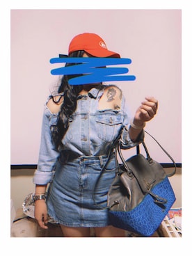 「PULL&BEAR（プルアンドベア）のアイテム（デニムジャケット）」を使った、OCINGJYUさん（レディース・160cm）の夏コーディネート