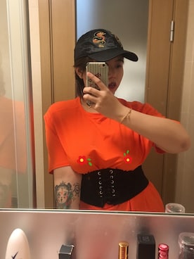 「H&M（エイチ・アンド・エム）のアイテム（ジャージ）」を使った、OCINGJYUさん（レディース・160cm）の夏コーディネート