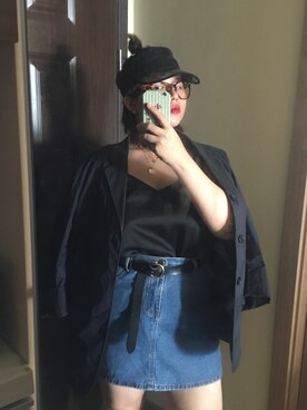 「MONKI（モンキ）のアイテム（キャミソール）」を使った、OCINGJYUさん（レディース・160cm）の夏コーディネート