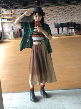 「ONLY（オンリー）のアイテム（トップス）」を使った、Chi-ting Yuさん（レディース・161cm）の秋コーディネート