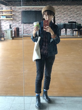 「ESPRIT（エスプリ）のアイテム（パンツ）」を使った、Chi-ting Yuさん（レディース・161cm）の秋コーディネート