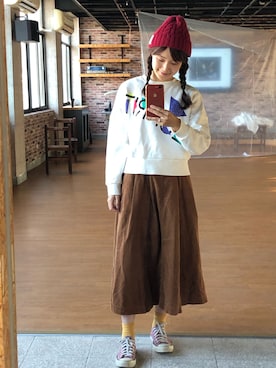 「ESPRIT（エスプリ）のアイテム」を使った、Chi-ting Yuさん（レディース・161cm）の秋コーディネート