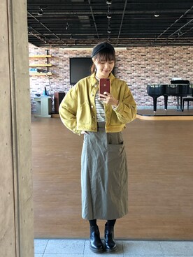 「ONLY（オンリー）のアイテム（ブルゾン）」を使った、Chi-ting Yuさん（レディース・161cm）の冬コーディネート