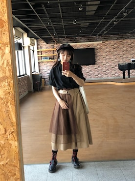 「アイテム（その他シューズ）」を使った、Chi-ting Yuさん（レディース・161cm）の冬コーディネート