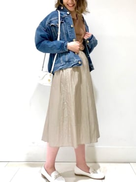 「RED CARD TOKYO（レッドカード）のアイテム（ジャケット/アウター）」を使った、NAOさん（レディース・170cm）の春コーディネート