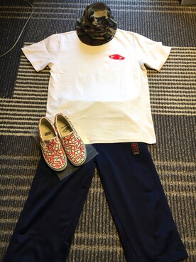 「アイテム（スリッポン、その他）」を使った、moranmanさん（メンズ・168cm）の春コーディネート