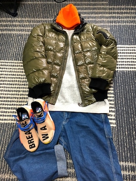 「お正月」｜「アイテム（ニットキャップ/ビーニー）」を使った、moranmanさん（メンズ・168cm）の冬コーディネート