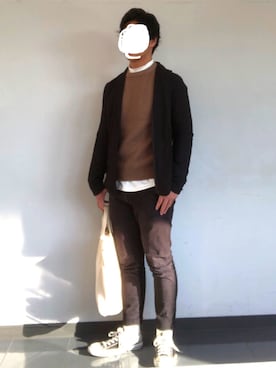 「アイラブCONVERSE」｜naoki.さん（メンズ・169cm）の冬コーディネート
