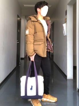 「ラルフローレン」｜「アイテム（ダウンジャケット/コート）」を使った、naoki.さん（メンズ・169cm）の冬コーディネート