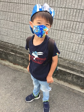 「クリフメイヤー」｜「アイテム（ハンチング/ベレー帽）」を使った、a0.iさん（キッズ・110cm）の夏コーディネート