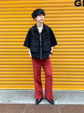 「CHAMULA（チャムラ）のアイテム（ブーツ）」を使った、小泉雅弘さん（メンズ・173cm）の冬コーディネート