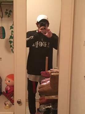 「アイテム（ピアス（片耳用）、ブルー系）」を使った、そらさん（メンズ・163cm）の春コーディネート