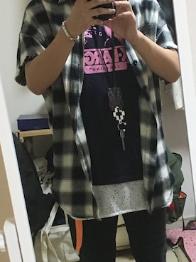 「MARCELO BURLON（マルセロ・バーロン）のアイテム（アクセサリー）」を使った、そらさん（メンズ・163cm）の秋コーディネート