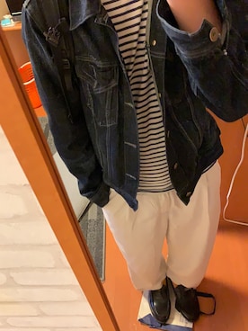 「Right-on（ライトオン）のアイテム（デニムジャケット）」を使った、みくぽんさん（メンズ・177cm）の夏コーディネート