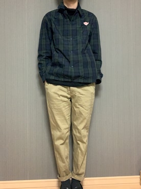 「アイテム（カバーオール）」を使った、みくぽんさん（メンズ・177cm・10代）の春コーディネート