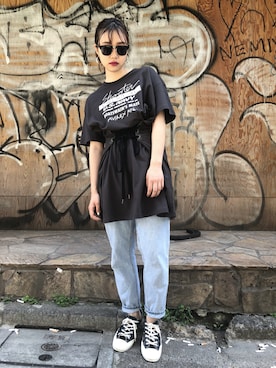 「アイテム（ワンピース/ドレス）」を使った、yurika   muroiさん（レディース・164cm・20代）の夏コーディネート