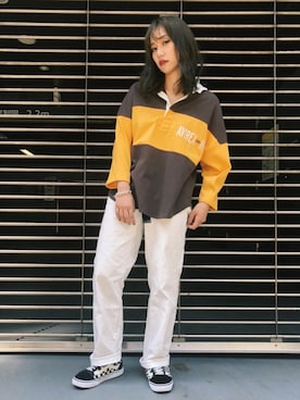 「ラガーシャツ」｜yurika   muroiさん（レディース・164cm）の秋コーディネート