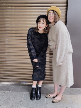 「AVIREX（アヴィレックス）のアイテム（ハンチング/ベレー帽）」を使った、yurika   muroiさん（レディース・164cm）の秋コーディネート