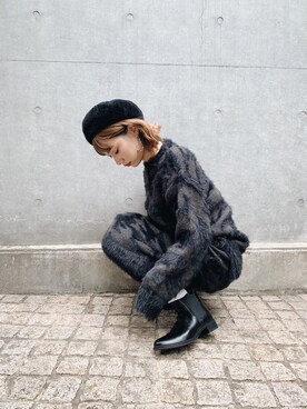 「AVIREX（アヴィレックス）のアイテム（ハンチング/ベレー帽）」を使った、yurika   muroiさん（レディース・164cm）の秋コーディネート