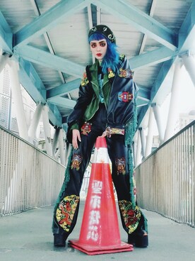 「UNIF」｜「アイテム（ジャケット/アウター）」を使った、WEDNESDAYさん（レディース・163cm）の春コーディネート
