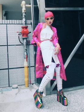 「MISBHV（ミスビヘイブ）のアイテム」を使った、WEDNESDAYさん（レディース・163cm）の夏コーディネート