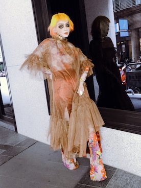 「Jaded London（ジェイデッドロンドン）のアイテム（オールインワン・サロペット）」を使った、WEDNESDAYさん（レディース・163cm）の夏コーディネート