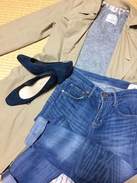 「URBAN RESEARCH Sonny Label（アーバンリサーチサニーレーベル）のアイテム（トレンチコート）」を使った、Hama   ☺︎さん（レディース・158cm）の春コーディネート