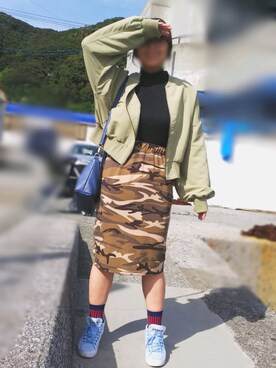 Ma 1を使った 迷彩スカート の人気ファッションコーディネート Wear