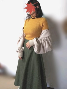「アプレジュール」｜「アイテム（ブルゾン）」を使った、ぽこさん（レディース・150cm）の秋コーディネート