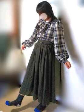 「アプレジュール」｜「アイテム（ソックス/靴下）」を使った、ぽこさん（レディース・150cm）の冬コーディネート