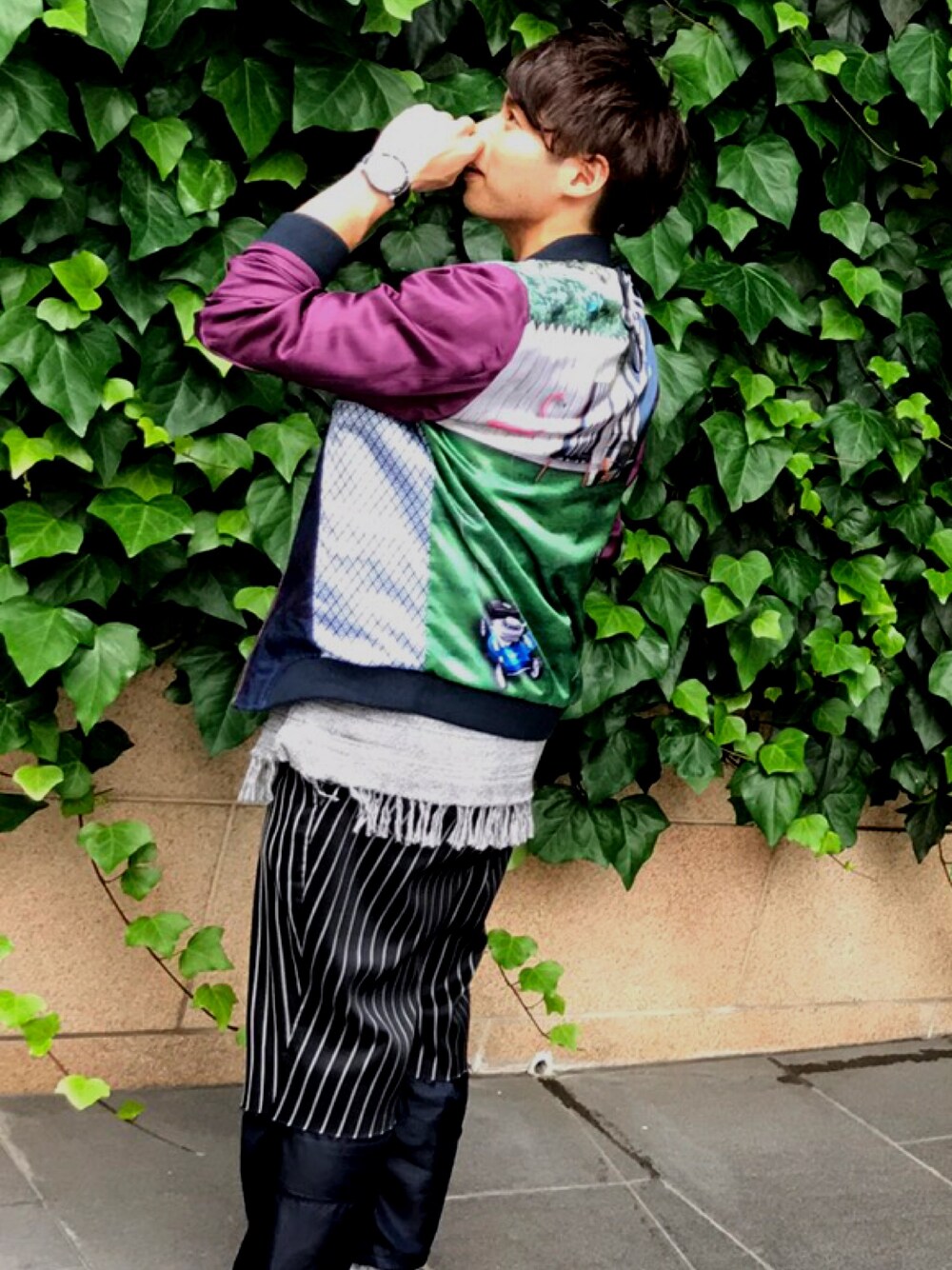「TOKYO、omotesando」｜「Ted Bakerのアイテム（ブルゾン、その他）」を使った、masashiさん（メンズ・164cm）の春コーディネートの1枚目の写真
