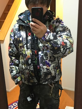 1675M【コラボ】ヒステリックグラマー×ロイヤルトラックス☆総柄ジャケット HYSTERIC GLAMOUR（ヒステリックグラマー）の「ROYAL TRUX/RTX