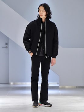 「UNITED ARROWS（ユナイテッドアローズ）のアイテム（ブルゾン）」を使った、野口　順平さん（メンズ・187cm）の冬コーディネート