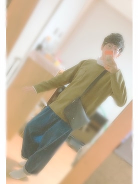 「NANO universe（ナノユニバース）のアイテム（メッセンジャーバッグ）」を使った、haru  さん（メンズ・171cm）の春コーディネート