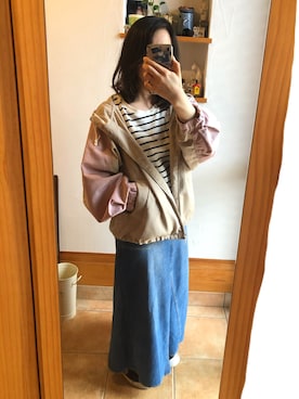 「LAKOLE（ラコレ）のアイテム（マウンテンパーカー）」を使った、wa☺︎chanさん（レディース・151cm）の春コーディネート