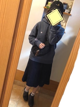 「blue」｜「アイテム（パーカー）」を使った、wa☺︎chanさん（レディース・151cm）の秋コーディネート