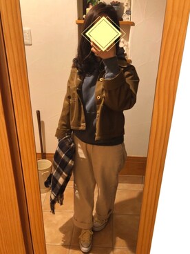 「アイテム（ストール/ショール、ブルー系）」を使った、wa☺︎chanさん（レディース・151cm）の春コーディネート