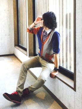 「AG（エージー）のアイテム（アクセサリー）」を使った、平さん（メンズ・175cm）の夏コーディネート