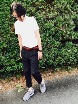 「MORGAN（モルガン）のアイテム」を使った、平さん（メンズ・175cm）の夏コーディネート