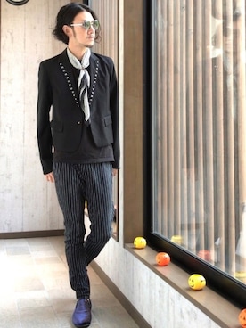 「noon（ヌーン）のアイテム」を使った、平さん（メンズ・175cm）の秋コーディネート